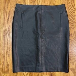Chico's Medium Faux Leather skirt Chico's 1 knee length The Juliet skirt black